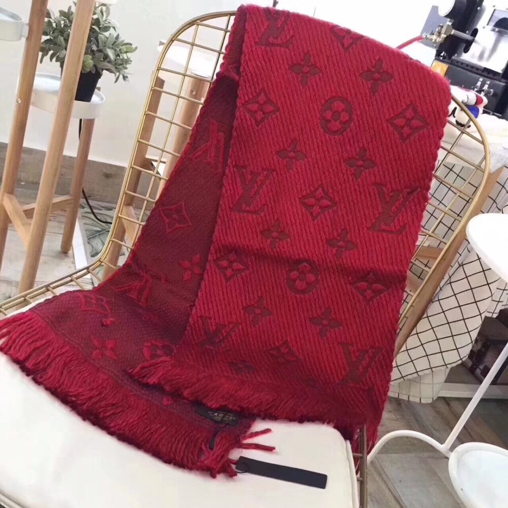 Alternative view of Louis Vuitton Logomania Shine Scarf Red 180Cm