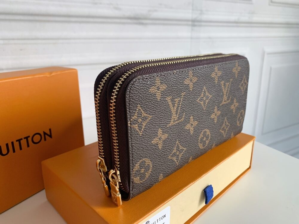 Alternative view of Louis Vuitton Long Double Zipper Wallet Monogram Brown 19Cm