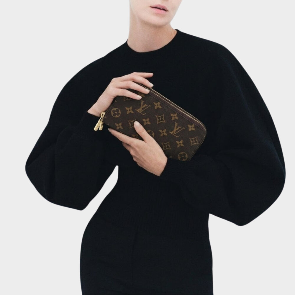 Alternative view of Louis Vuitton Long Double Zipper Wallet Monogram Brown 19Cm