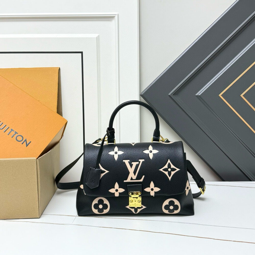 Alternative view of Louis Vuitton Madeleine MM Monogram Empreinte Black Beige 30Cm