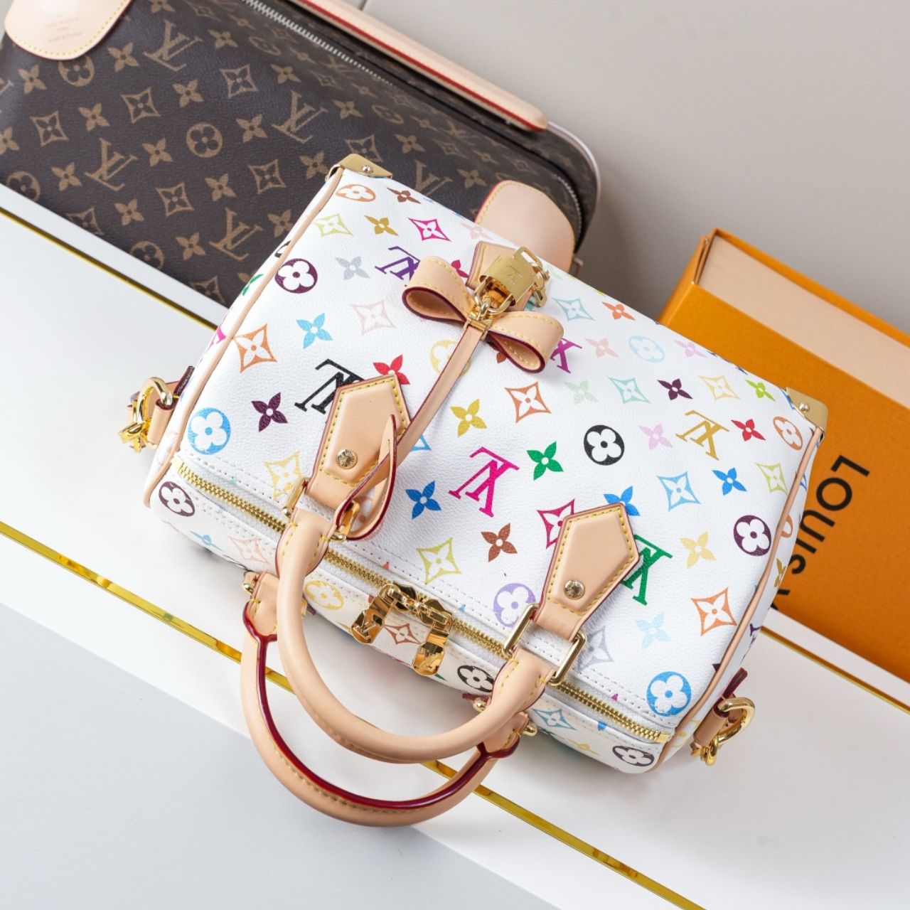 Prestige Edition - Louis Vuitton x Murakami Speedy Bandouliere 25 Bag White 25Cm M13085 - Image 4