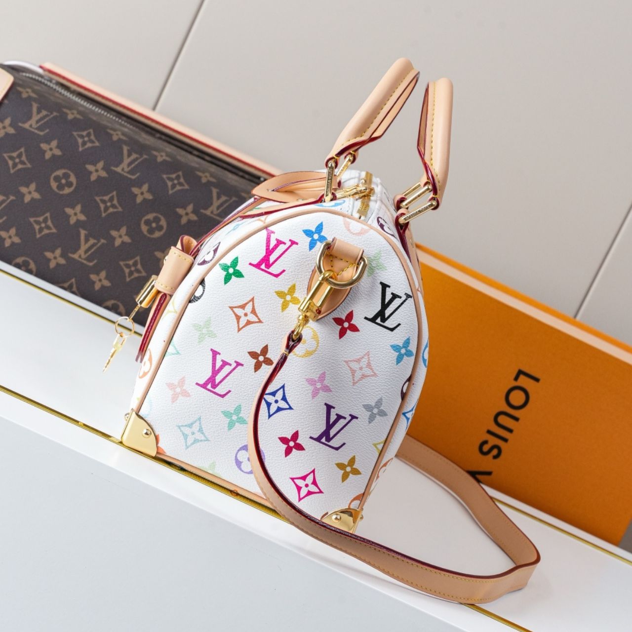 Prestige Edition - Louis Vuitton x Murakami Speedy Bandouliere 25 Bag White 25Cm M13085 - Image 5