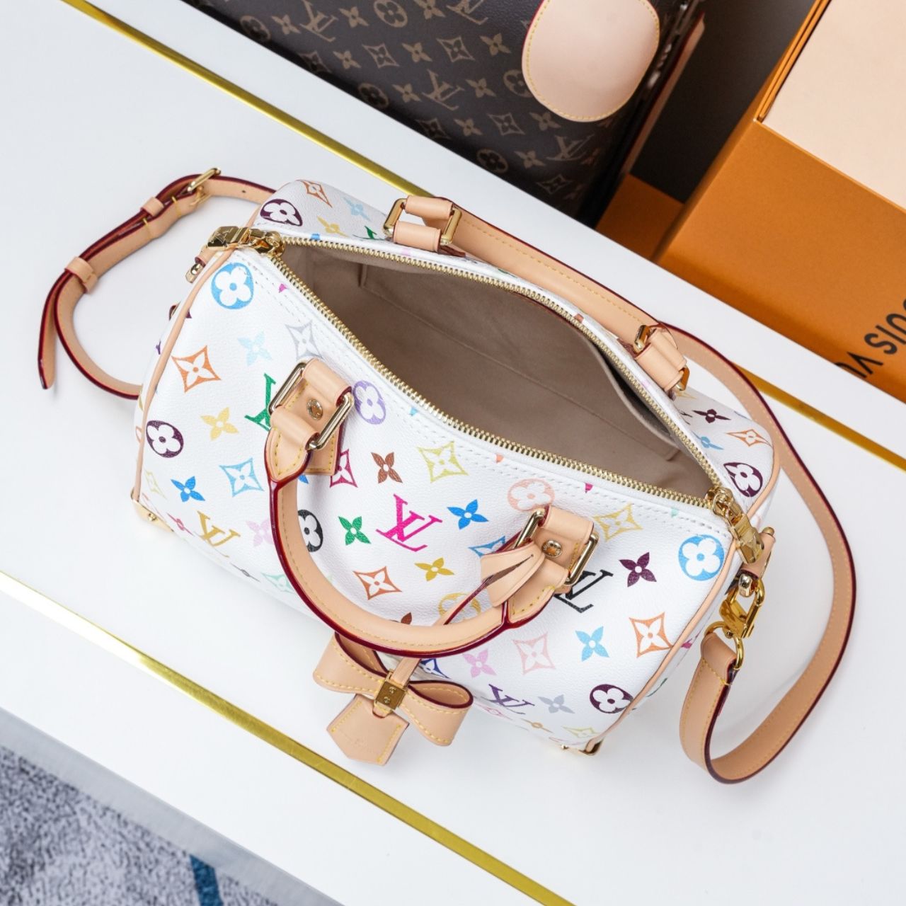Prestige Edition - Louis Vuitton x Murakami Speedy Bandouliere 25 Bag White 25Cm M13085 - Image 6