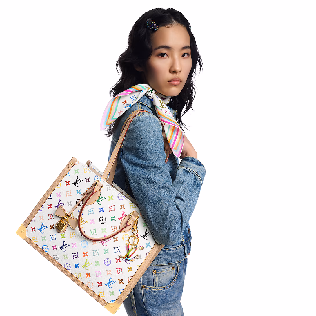 Prestige Edition - Louis Vuitton x Murakami OnTheGo MM Bag White 35Cm M13079 - Image 8