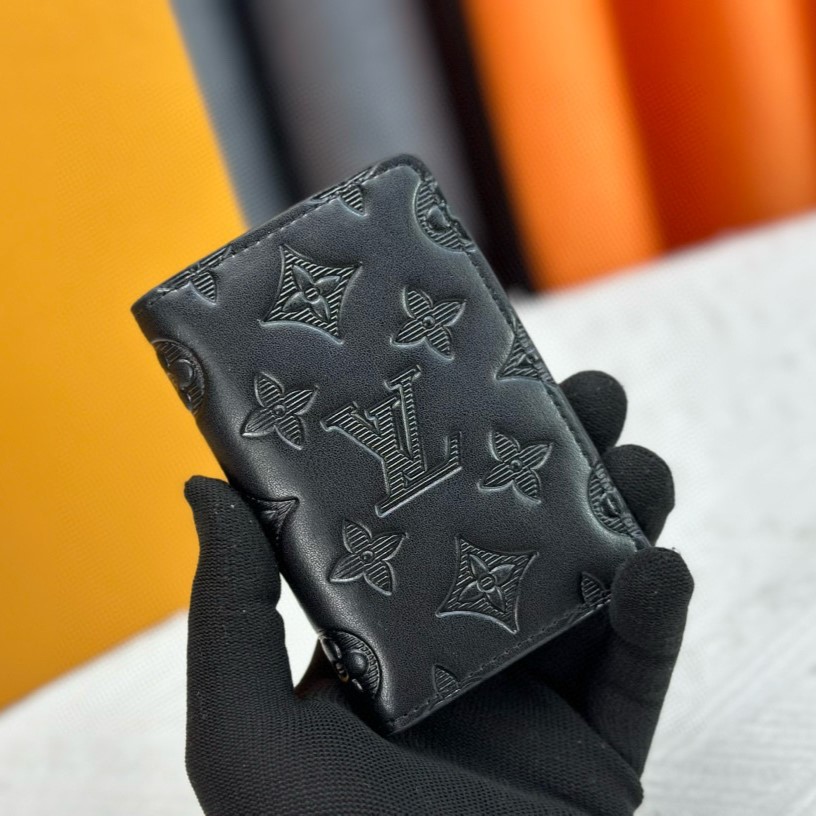 Alternative view of Louis Vuitton Pocket Organizer In Black Monogram Shadow Calfskin 11cm LV M62899