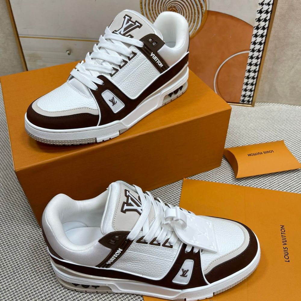 Alternative view of Louis Vuitton LV Trainer Sneaker Brown 1ABLVB