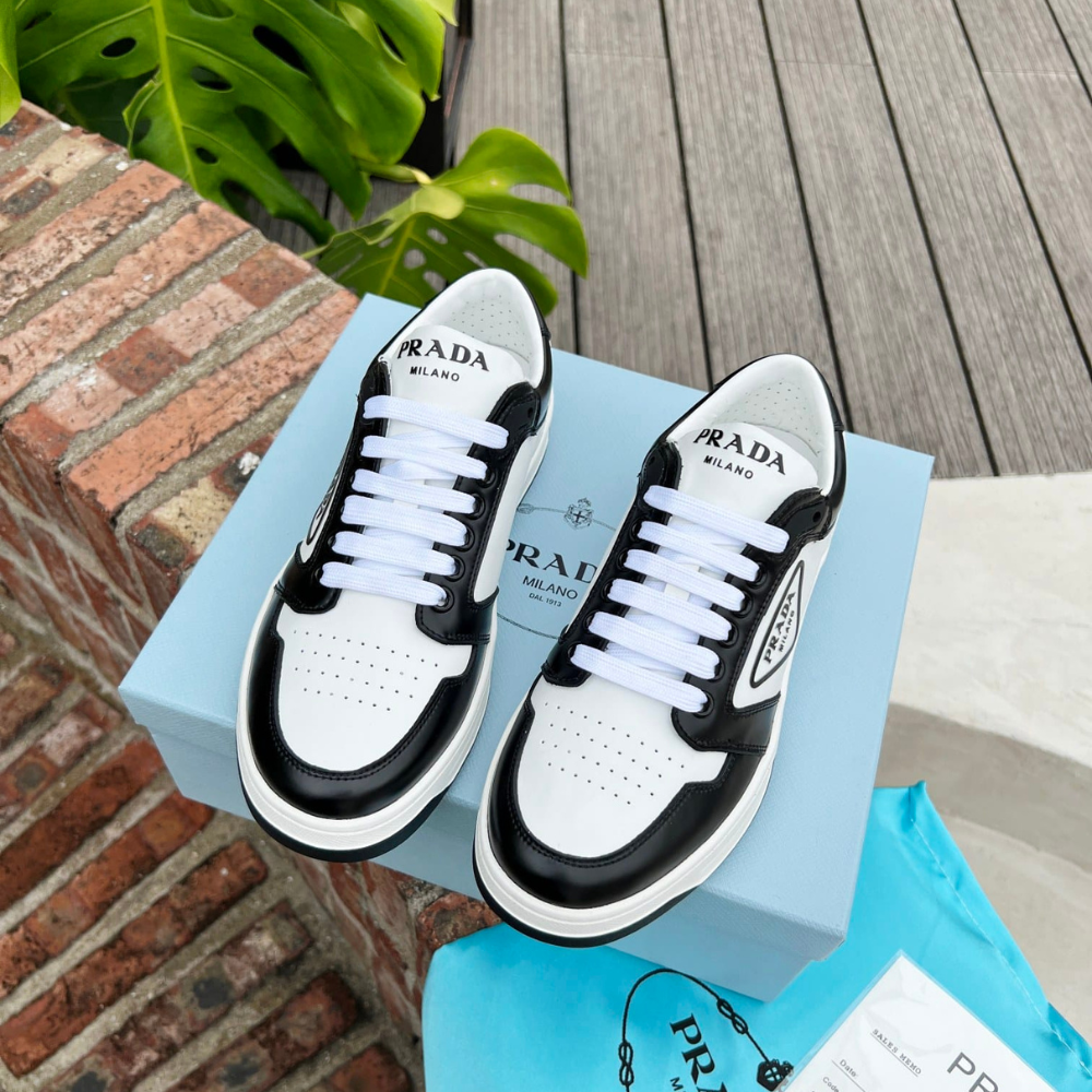 Alternative view of Prada District Leather Sneaker Black White 1E790M 3LJ6 F0964 F 030