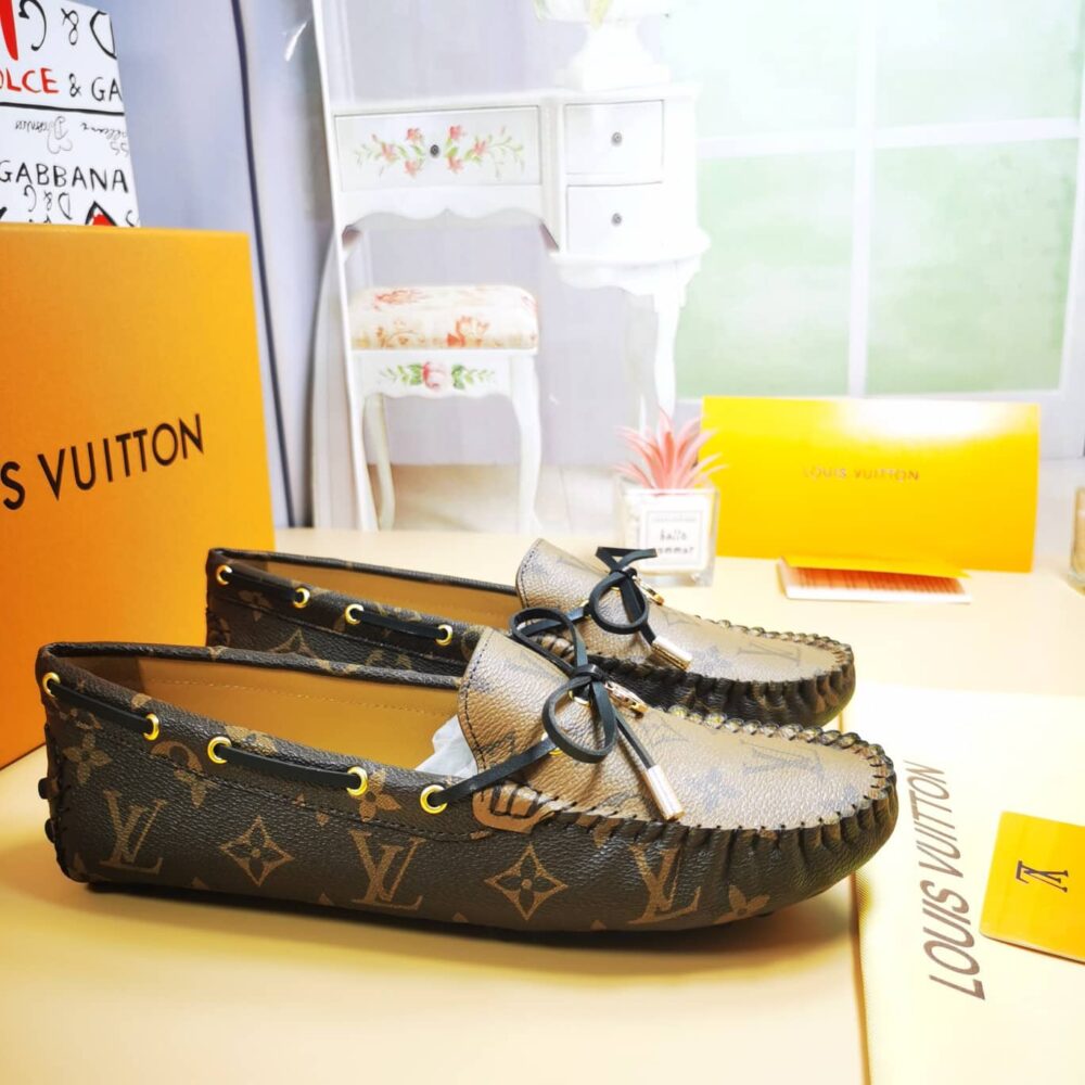 Alternative view of Louis Vuitton Gloria Flat Loafers Brown 1ABV23
