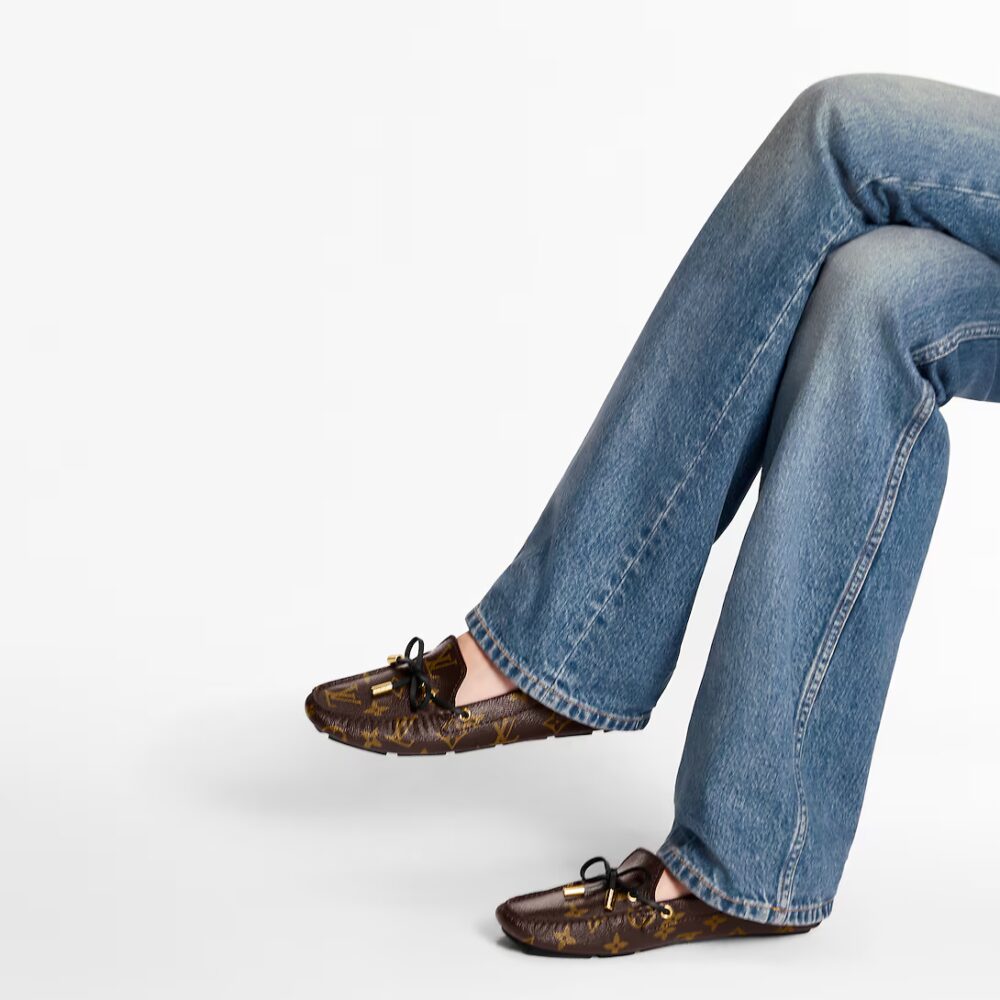 Alternative view of Louis Vuitton Gloria Flat Loafers Brown 1ABV23