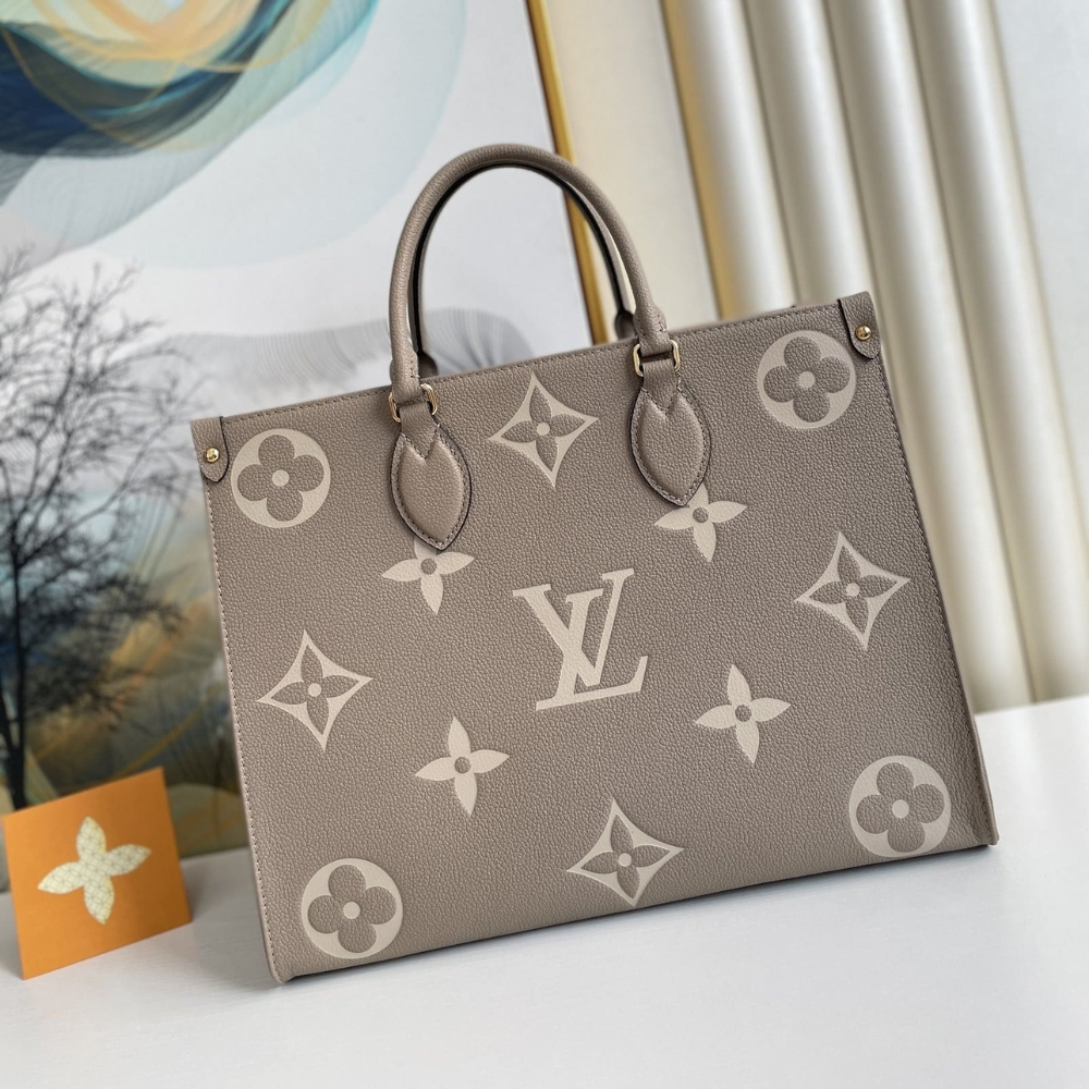 Alternative view of Louis Vuitton Onthego MM Monogram Empreinte Beige 35Cm M45494