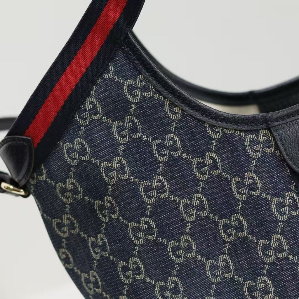 Gucci Giglio Small Tote Bag Blue And White GG Denim 25Cm 860845 FAFRW 8864 - Image 3