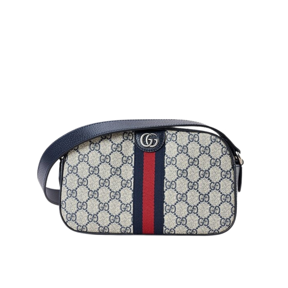 Gucci Ophidia GG Supreme Mini Shoulder Bag Blue 21Cm 681064