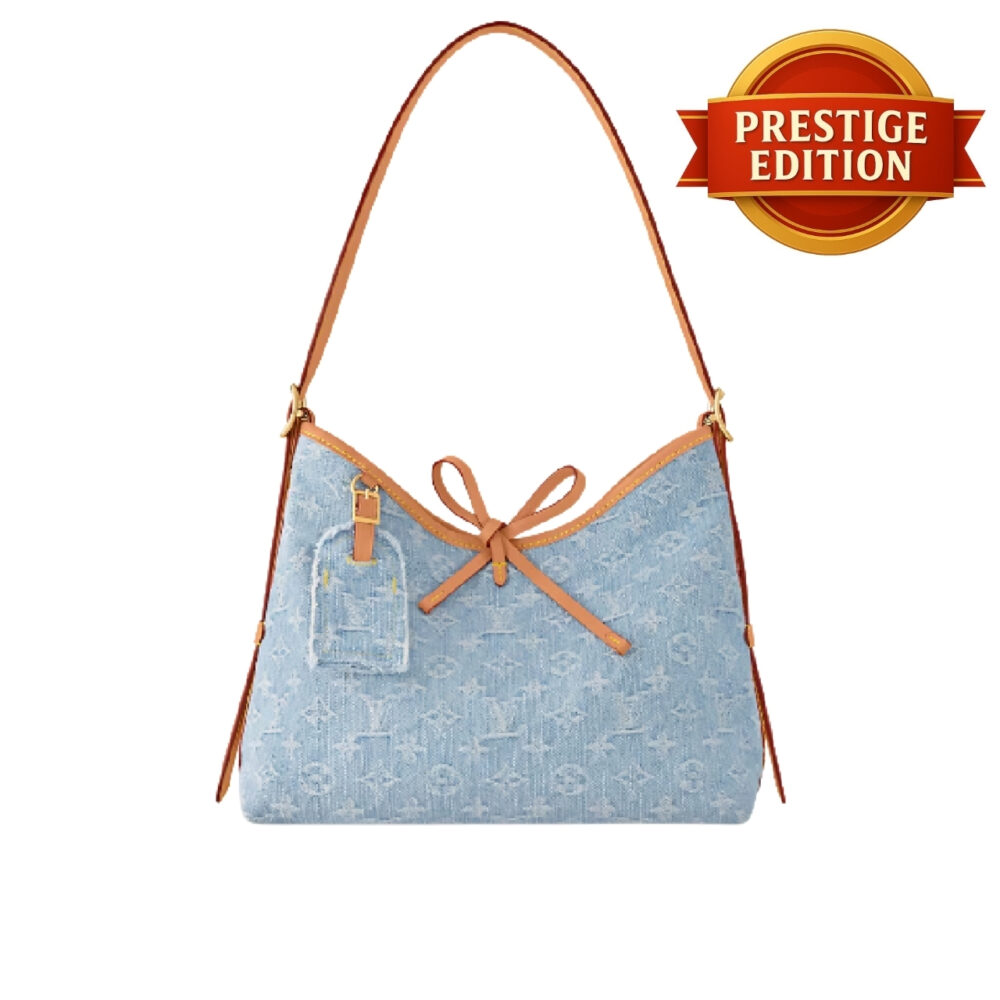 Prestige Edition - Louis Vuitton CarryAll PM Bag Denim Blue 29Cm M11462