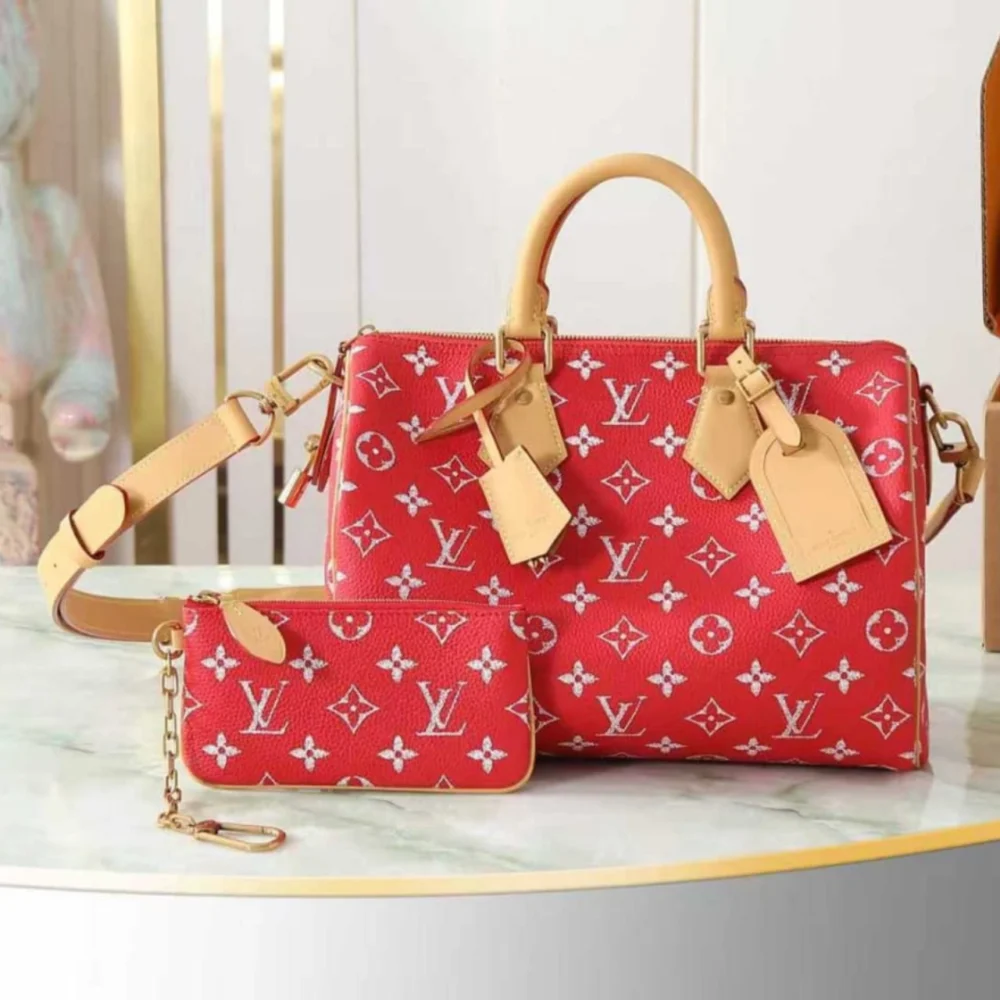 Alternative view of Prestige Edition - Louis Vuitton Speedy Bandoulière 30 Monogram Canvas Red