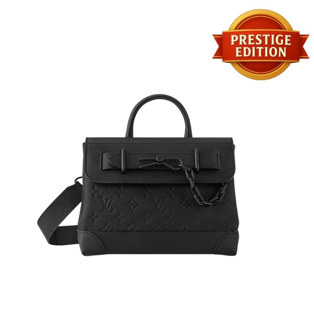 Prestige Edition - Louis Vuitton Steamer PM Taurillon Monogram Black 25Cm M24436