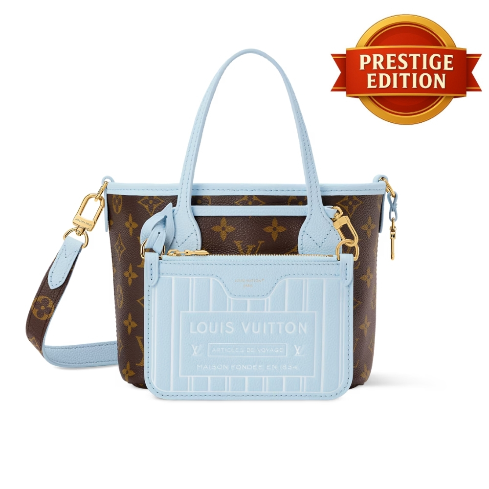 Prestige Edition - Louis Vuitton Neverfull Inside Out BB Sky Blue 26Cm M28336