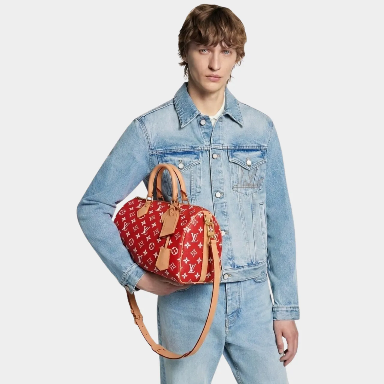 Prestige Edition - Louis Vuitton Speedy Bandoulière 30 Monogram Canvas Red - Image 2