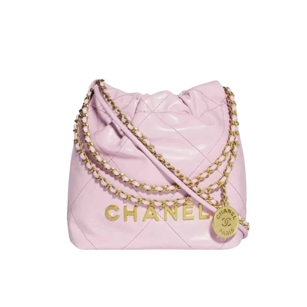Chanel 22 Mini Handbag Lavender Pink 23Cm