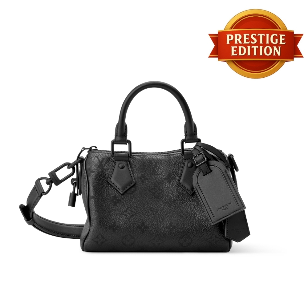 Prestige Edition - Louis Vuitton Speedy Bandoulière 25 Monogram Empreinte Leather Black