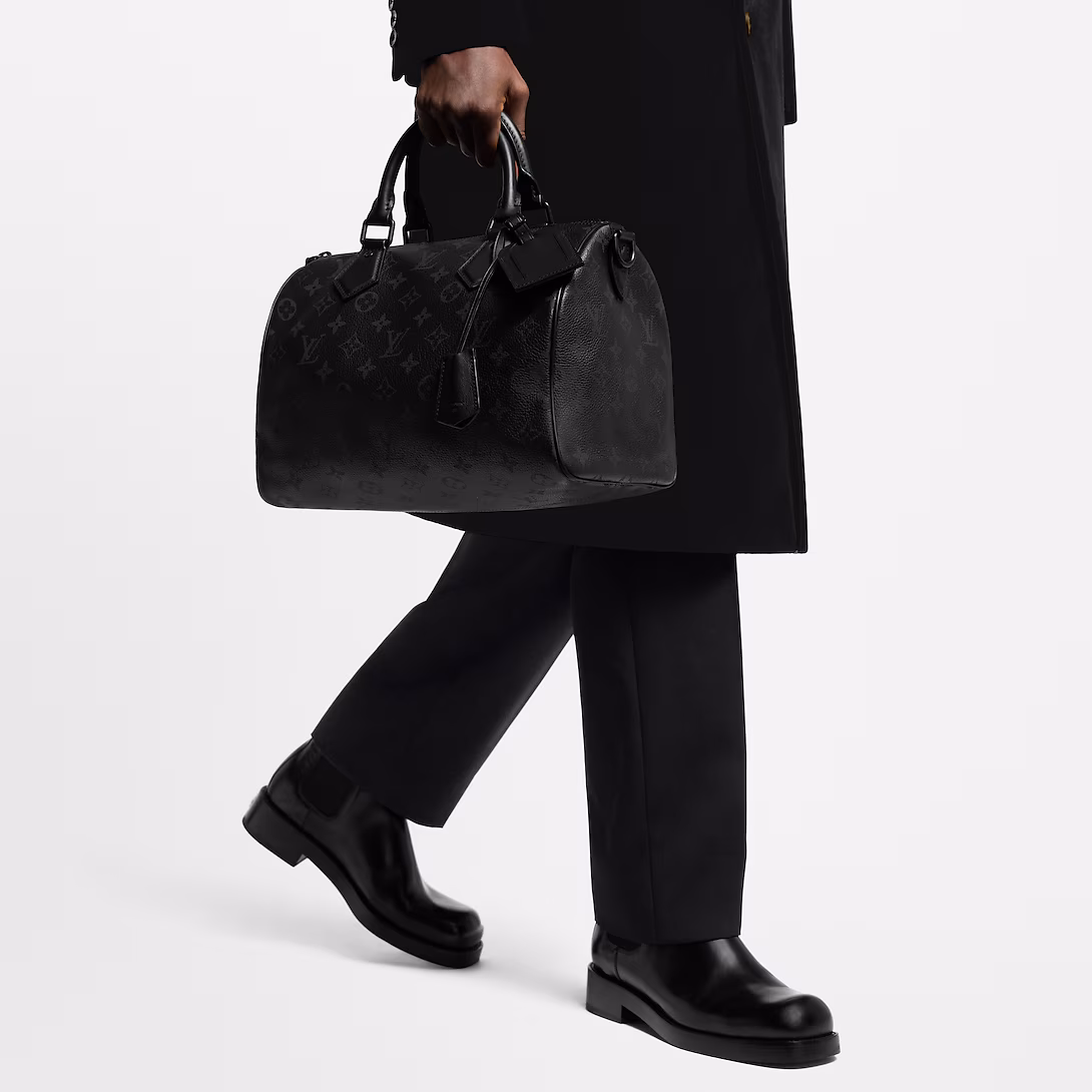 Prestige Edition - Louis Vuitton Speedy Bandoulière 30 Monogram Empreinte Leather Black - Image 10