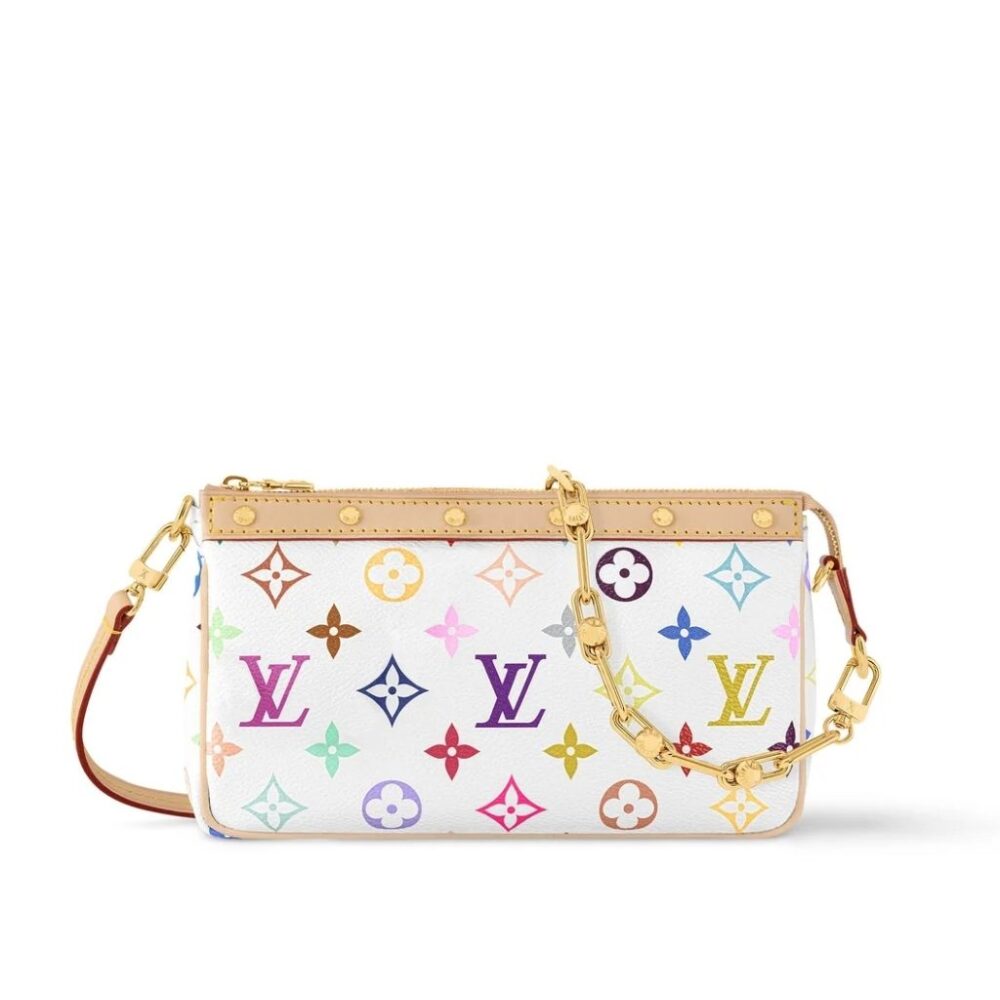 Louis Vuitton x Takashi Murakami Pochette Accessoires White 22cm M13404
