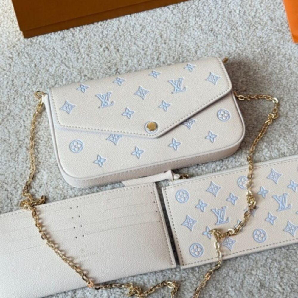 Alternative view of Louis Vuitton Pochette Felicie Wallet On Chain And Micro Bag Blue 21cm M28127