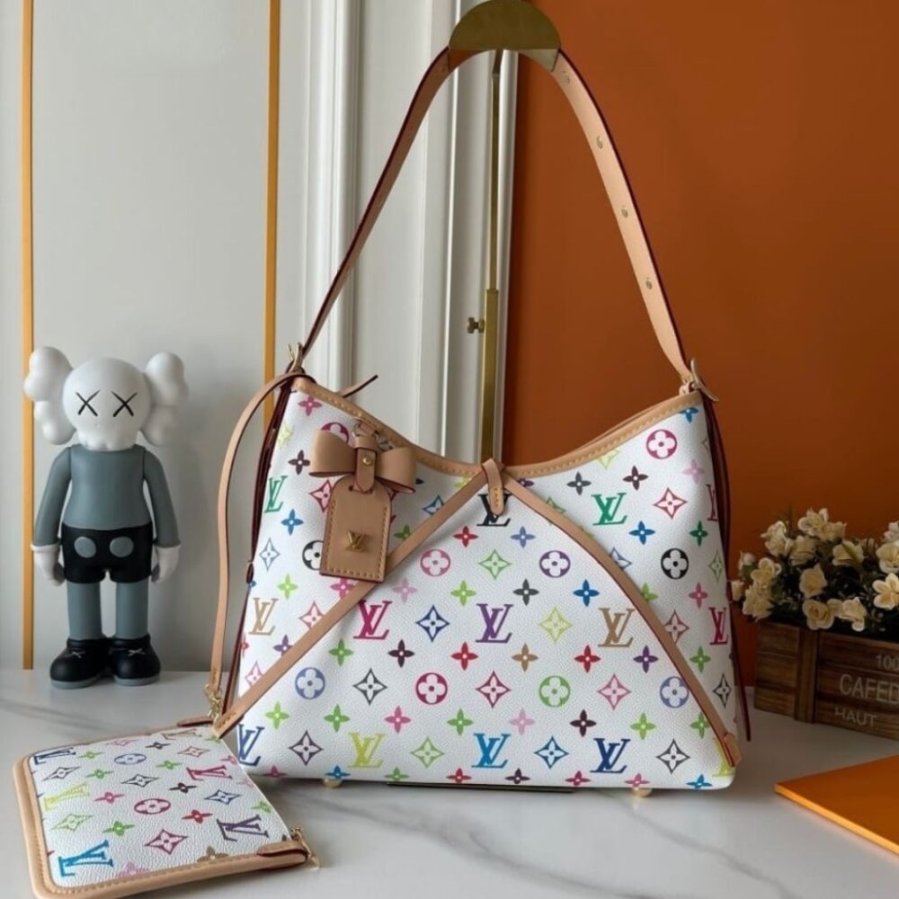 Alternative view of Louis Vuitton x Takashi Murakami CarryAll PM White 29cm M13661