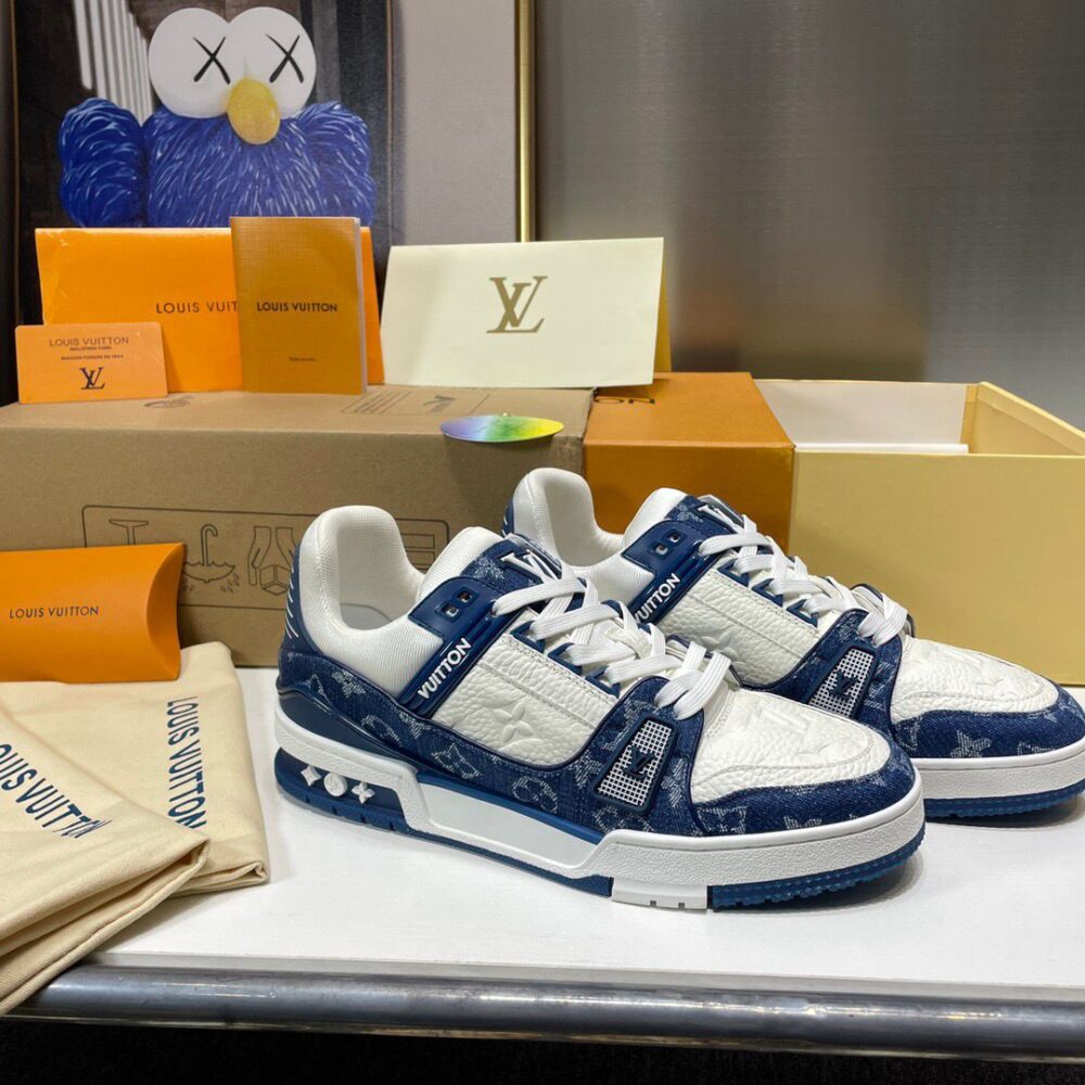 Alternative view of Louis Vuitton LV Trainer Sneaker Blue 1A9JGN