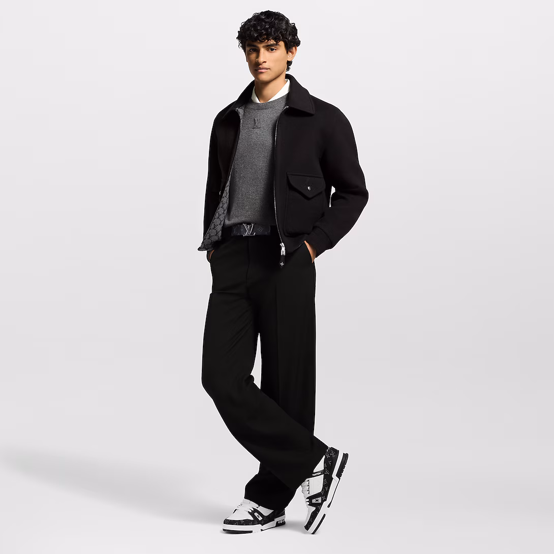 Louis Vuitton Trainer Sneakers Black And White 1A9JGB - Image 9