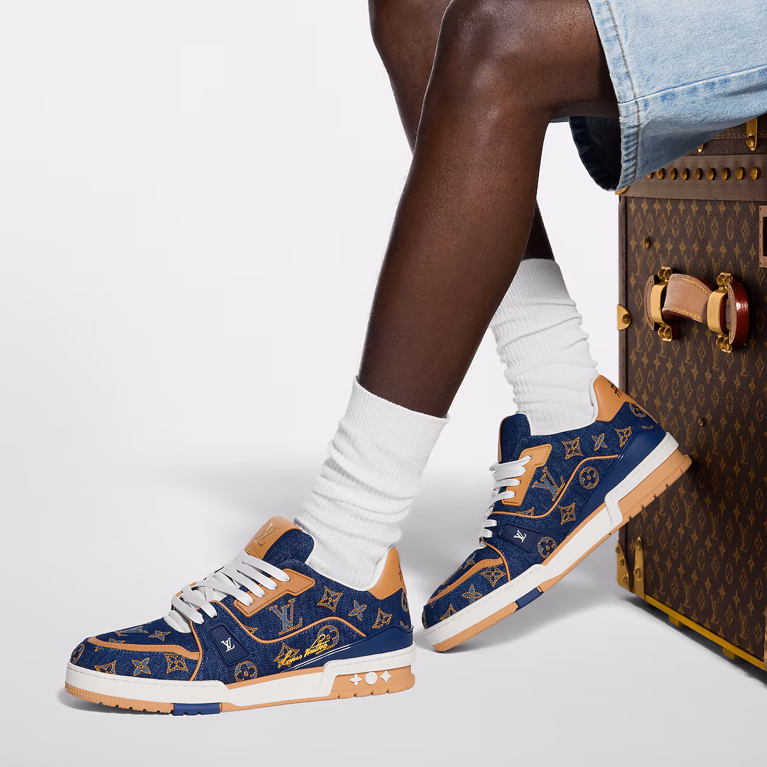 Louis Vuitton Trainer Sneakers Blue 1AJ371 - Image 2