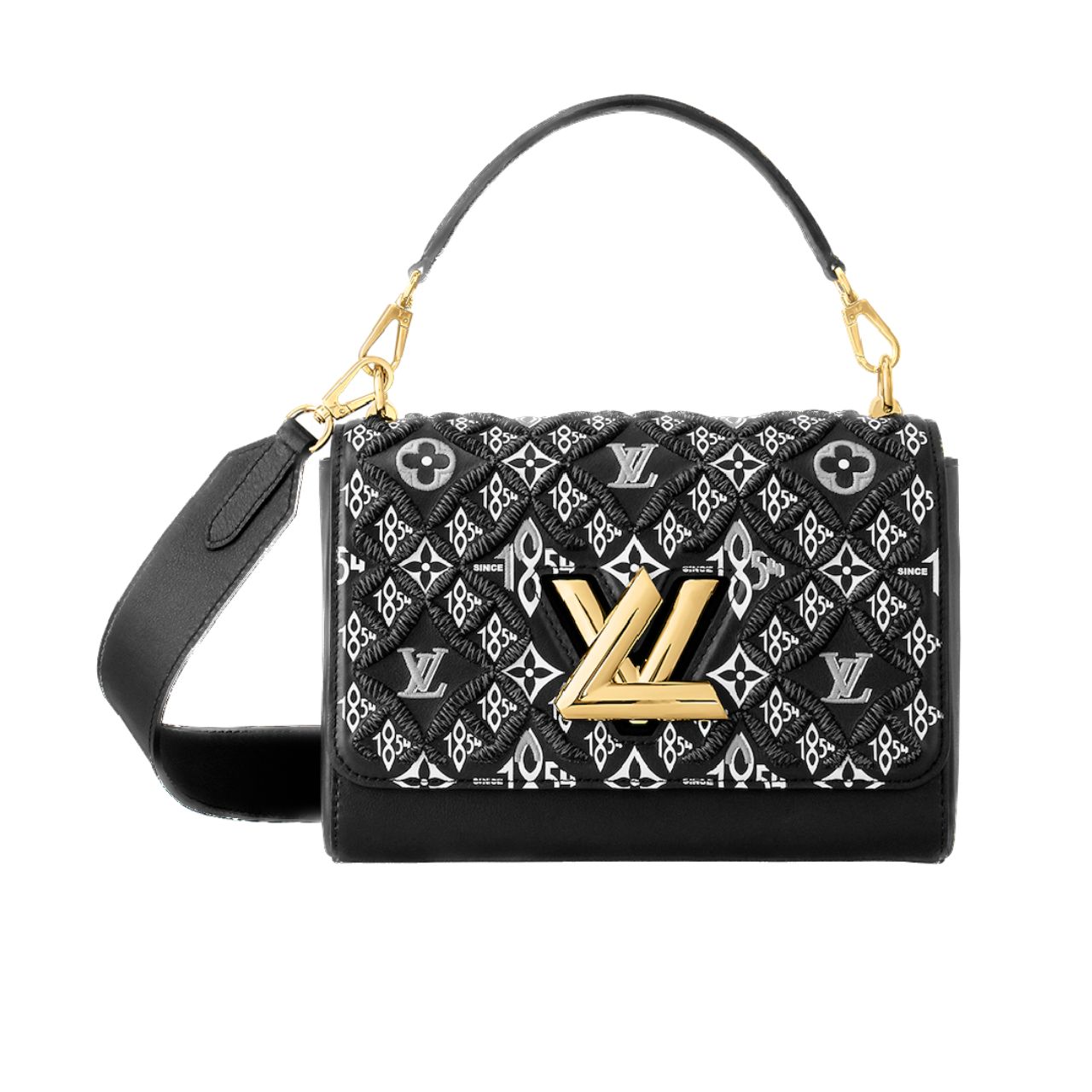 Louis Vuitton Twist MM Monogram Jacquard Black 23cm M57442
