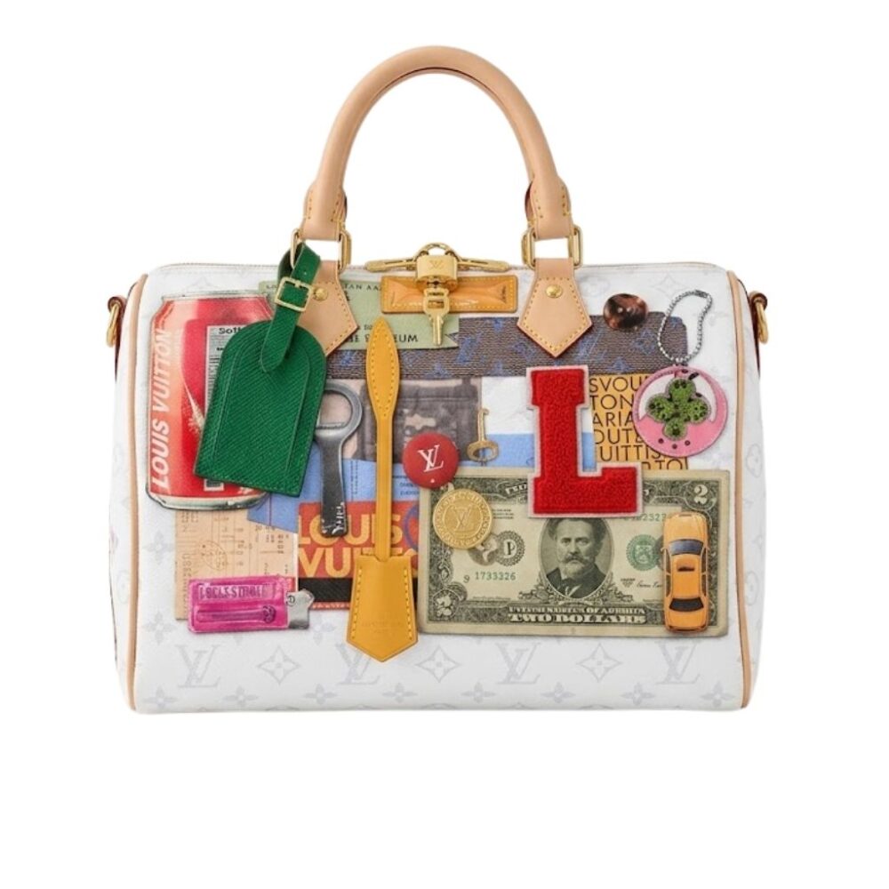 Louis Vuitton Speedy Soft 30 From Cruise 2027 Collection White Multi-Colored 30Cm