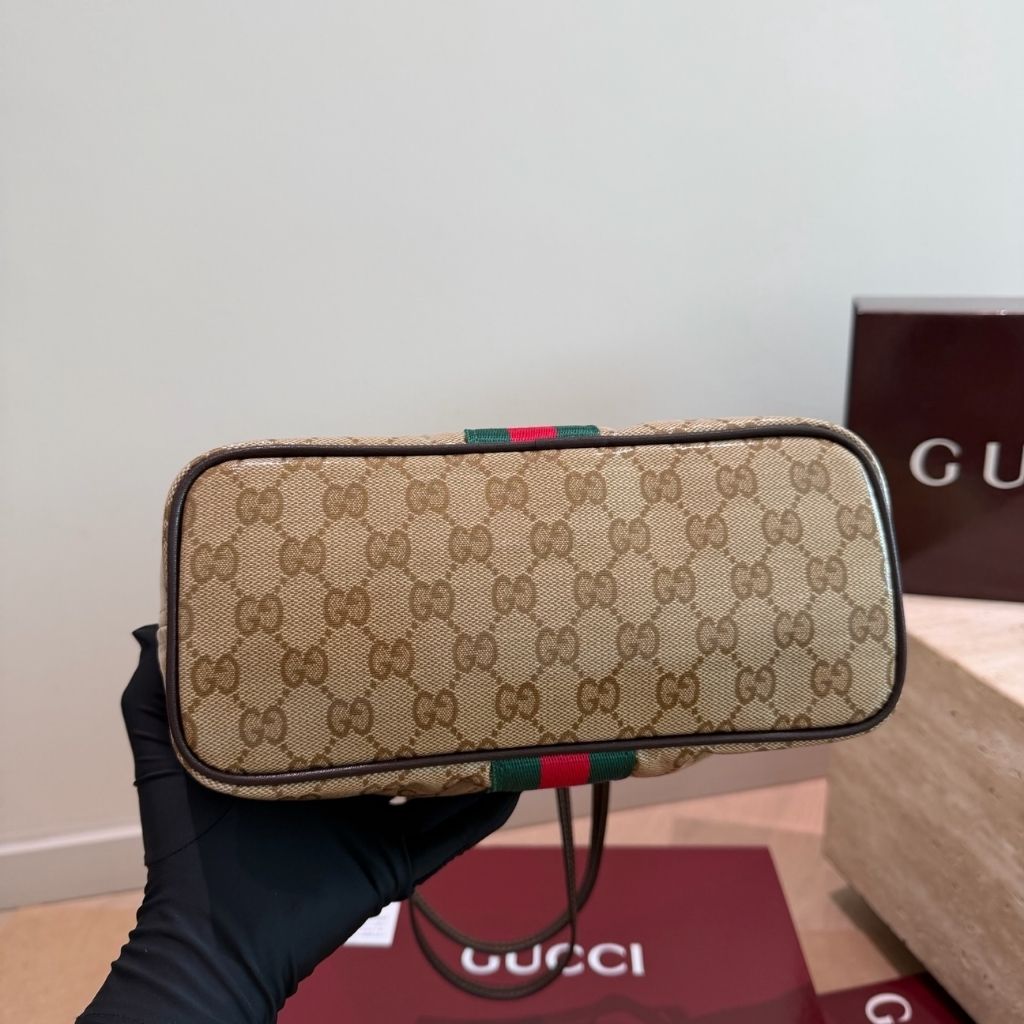 Gucci Tribeca Small Tote Bag Brown GG Canvas 25Cm 875236 FAF79 8547 - Image 7