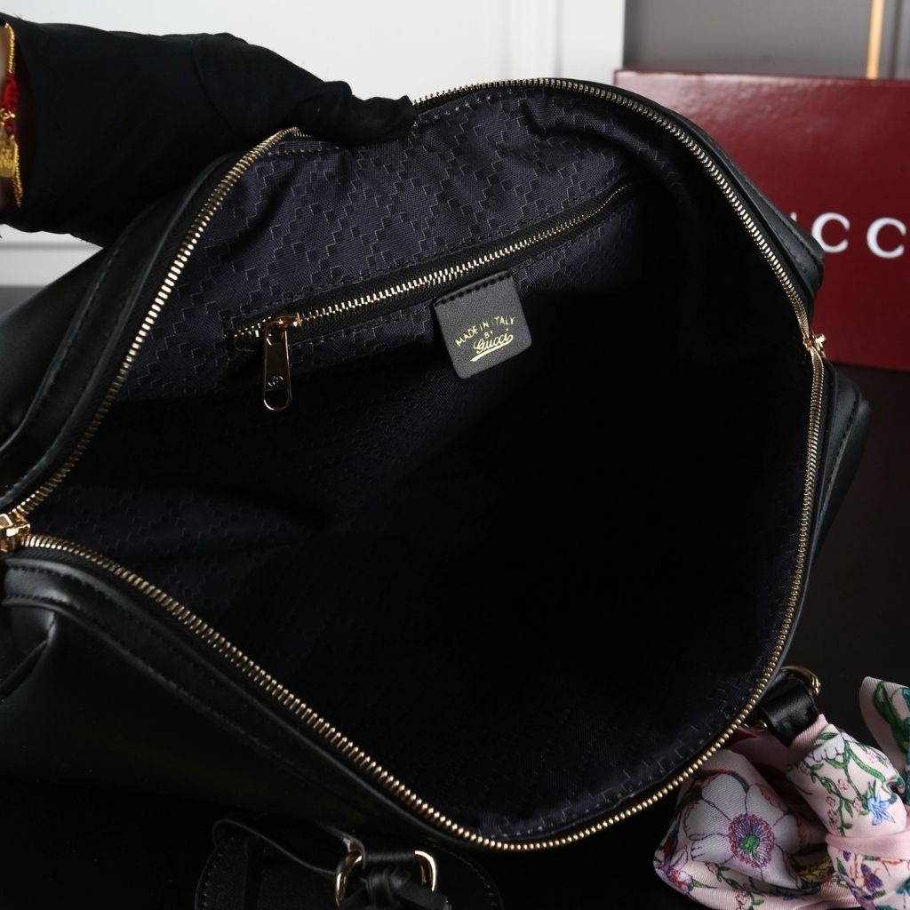 Gucci Borsetto Large Boston Bag Black Leather 38.5Cm 866734 AAGIQ 1053 - Image 9