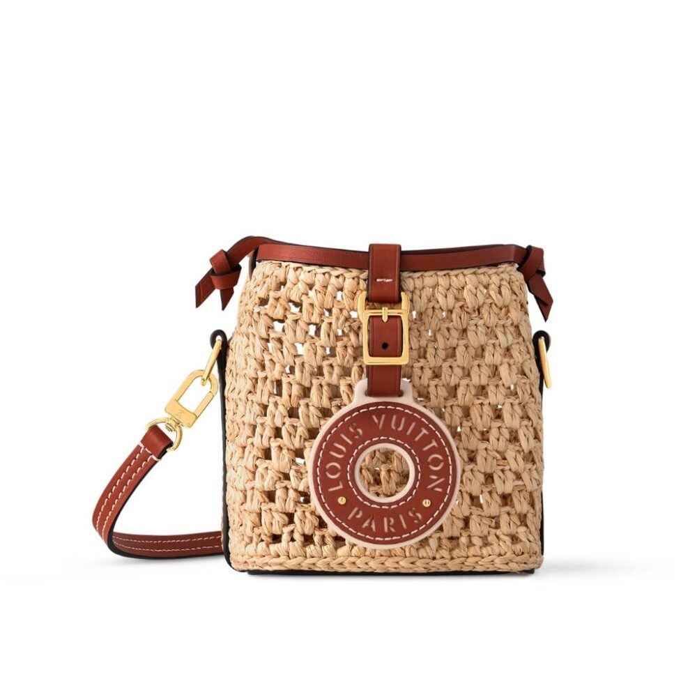 Louis Vuitton By The Pool Noe Purse Raffia Beige 11.5cm M83521