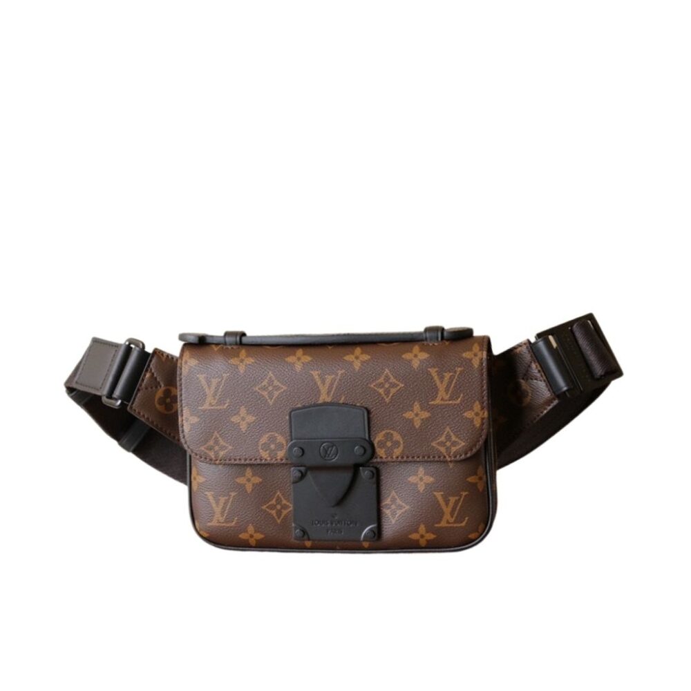 Louis Vuitton Monogram Canvas S Lock Sling Bag Brown 21Cm M45807
