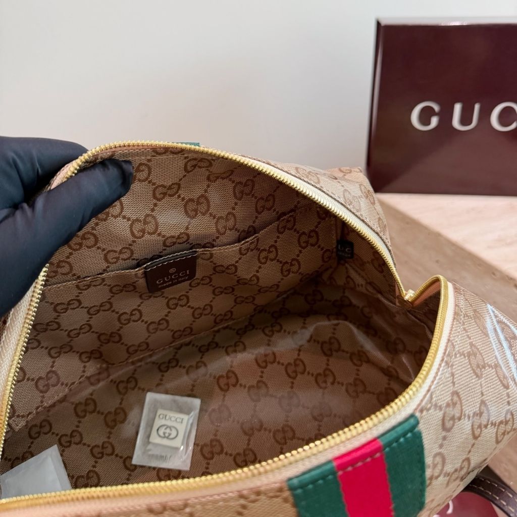 Gucci Melrose Medium Boston Bag Brown GG Canvas 29Cm 875228 FAF79 8547 - Image 8