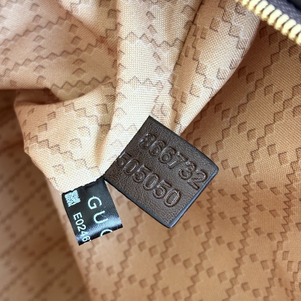 Gucci Borsetto Large Boston Bag Sand And Brown GG Canvas 38.5Cm 866734 FAFV9 9653 - Image 9