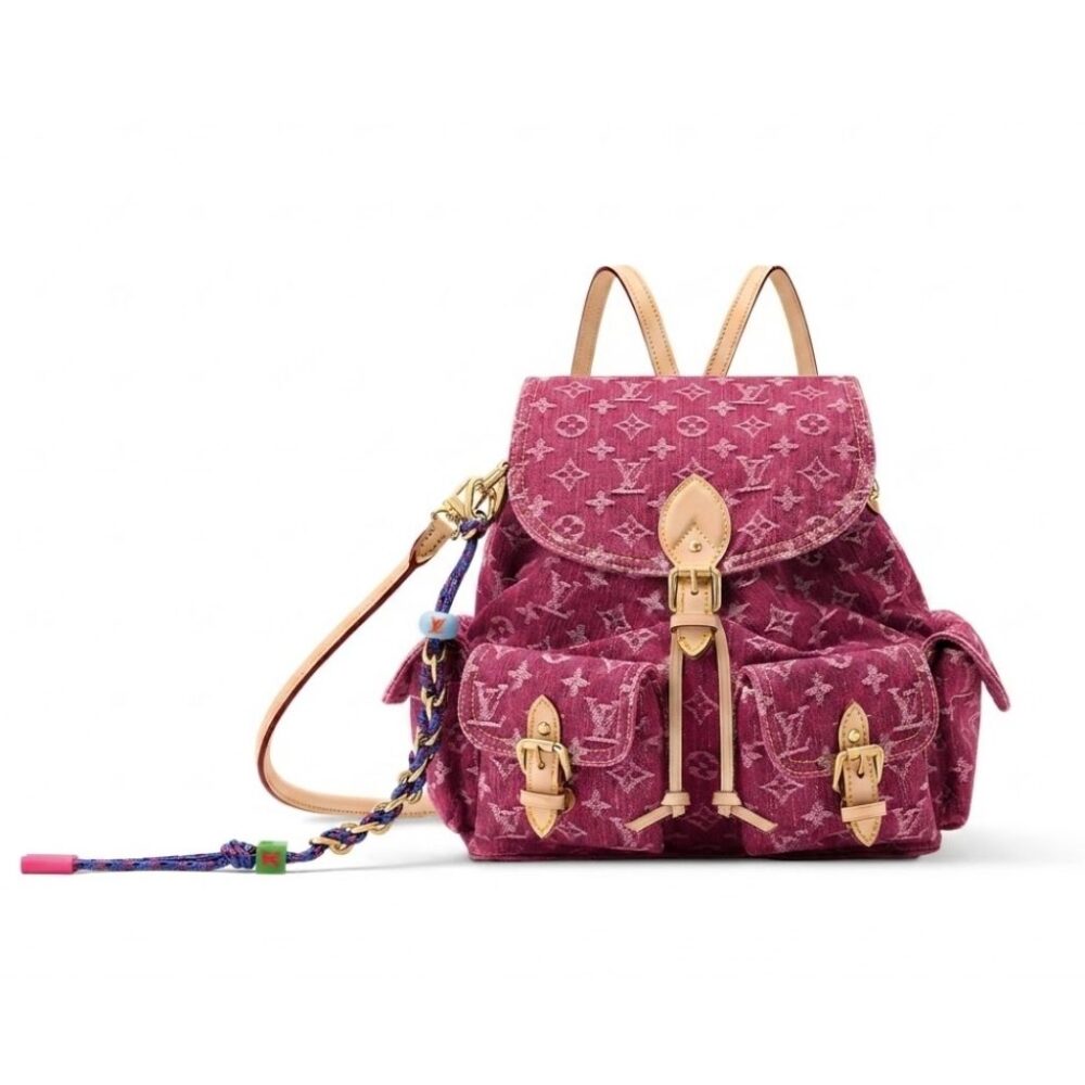Louis Vuitton Montsouris Cargo Backpack Pink Denim 32Cm
