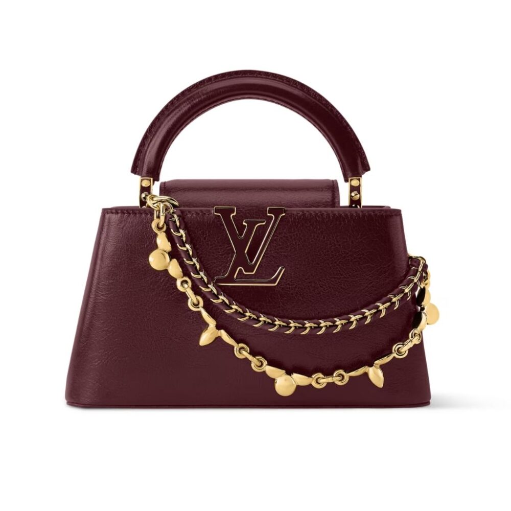 Louis Vuitton Capucines East-West Mini Burgundy 22Cm M25473