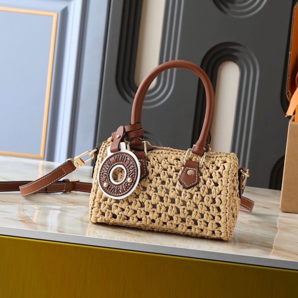 Alternative view of Louis Vuitton By The Pool Nano Speedy Raffia Beige 16cm M83525