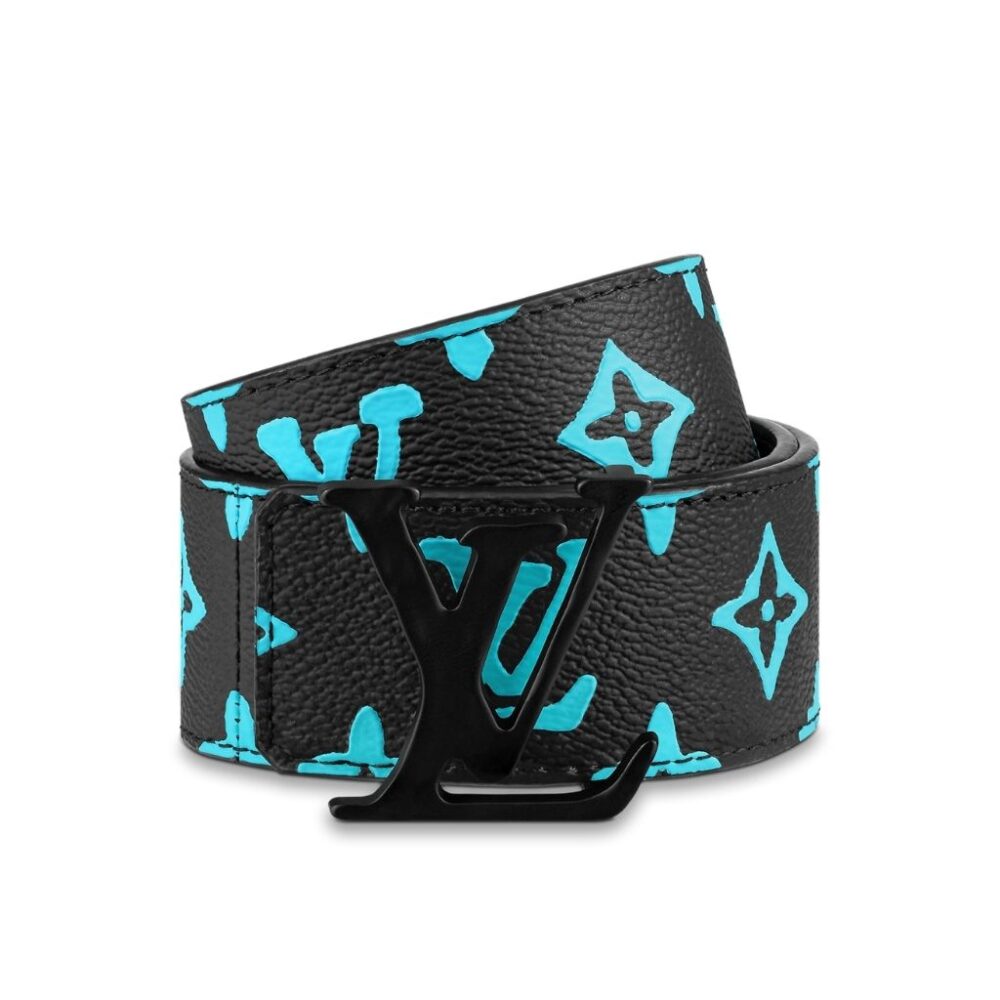 Louis Vuitton Shape Reversible Belt Black And Rainbow Monogram 4Cm M0660Q