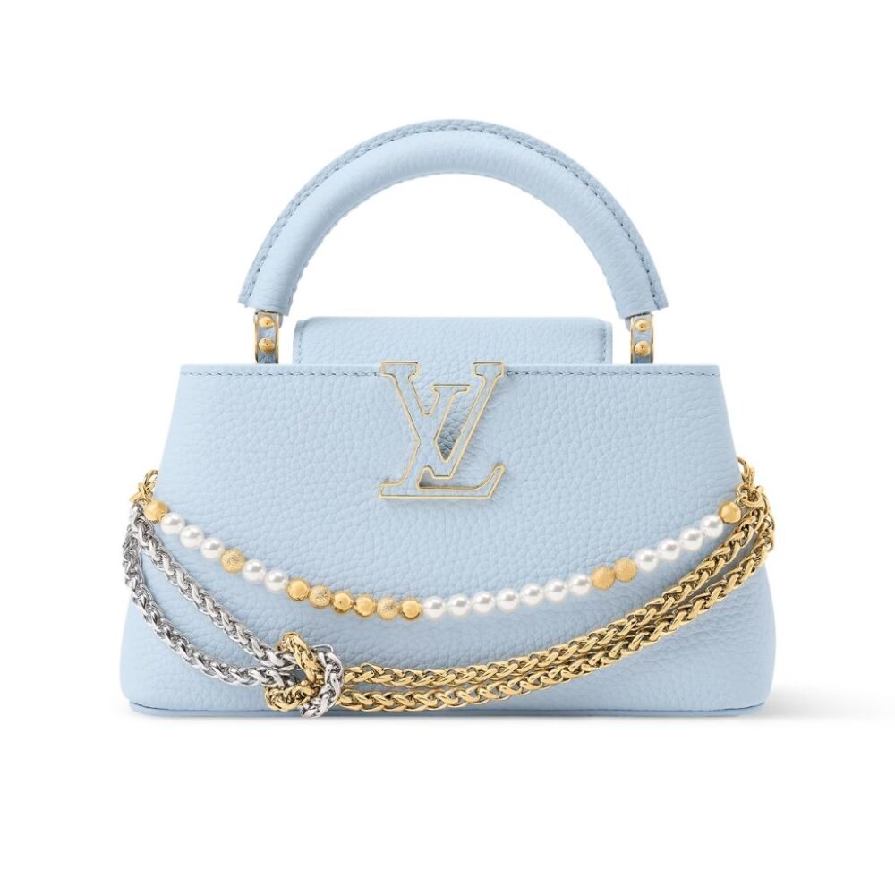 Louis Vuitton Capucines East-West Mini Blue 22Cm M28199