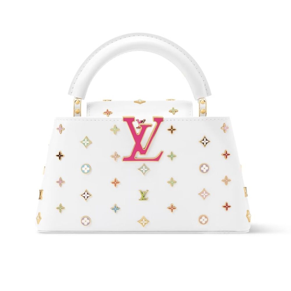 Louis Vuitton x Takashi Murakami Capucines East-West Mini White 22Cm M27636