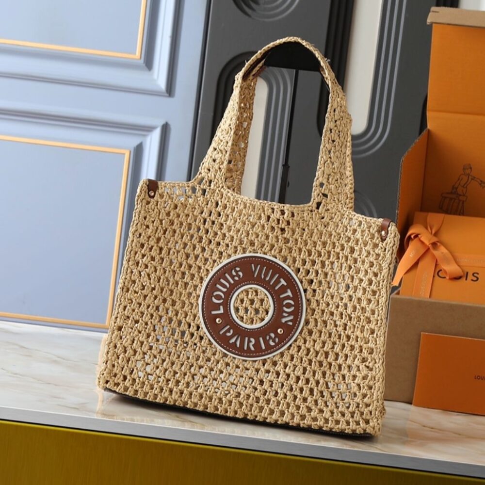 Alternative view of Louis Vuitton By The Pool OnTheGo MM Raffia Beige 37.5cm M24723
