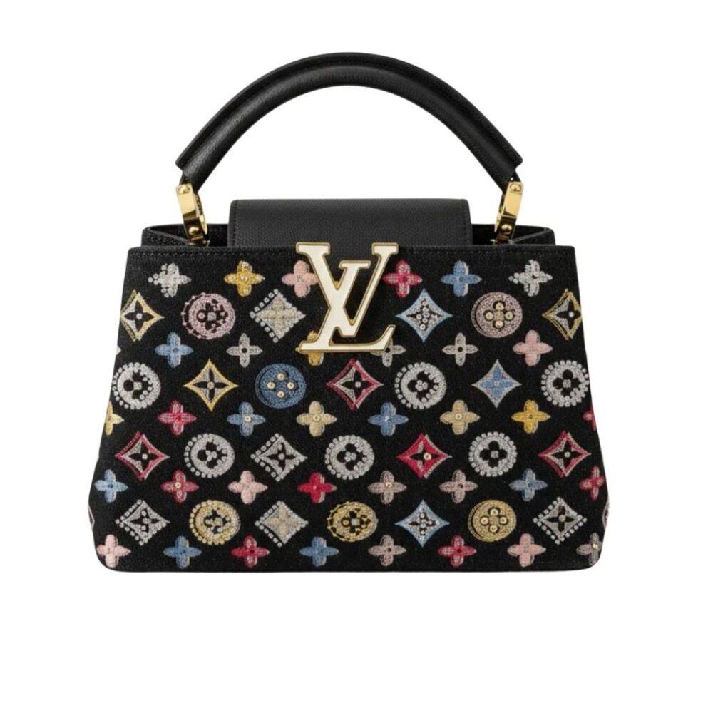Louis Vuitton Capucines BB Black Denim 27Cm
