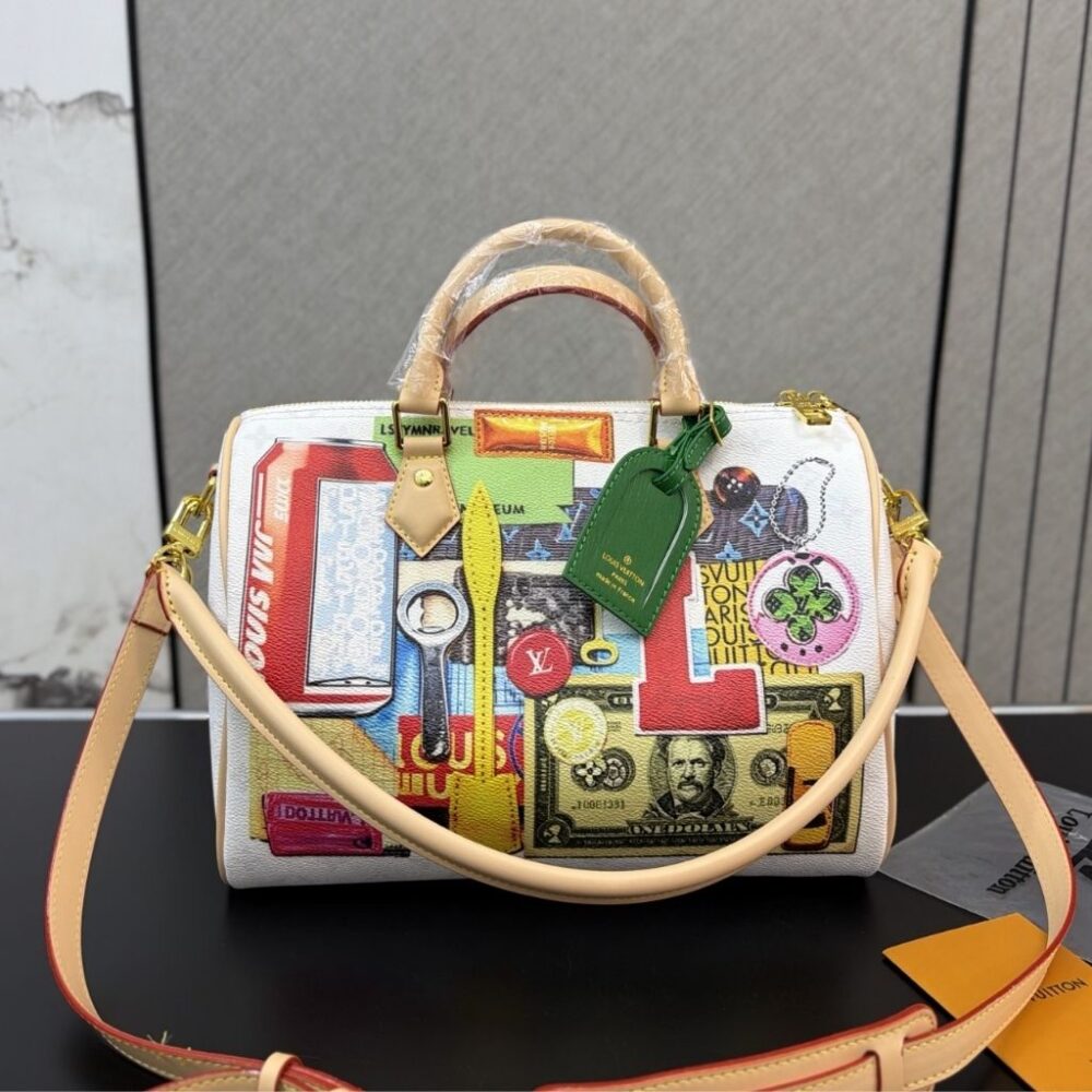 Alternative view of Louis Vuitton Speedy Soft 30 From Cruise 2027 Collection White Multi-Colored 30Cm