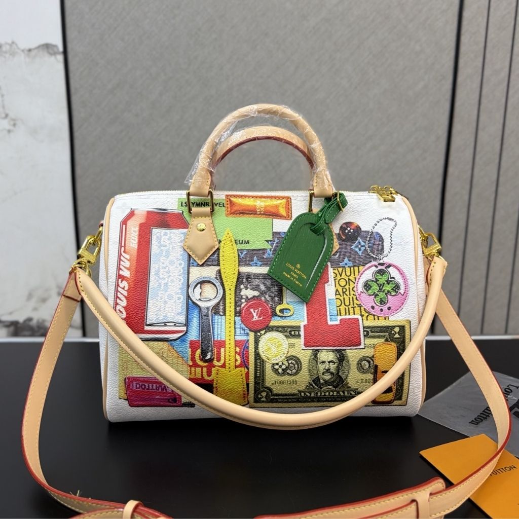 Louis Vuitton Speedy Soft 30 From Cruise 2027 Collection White Multi-Colored 30Cm - Image 2