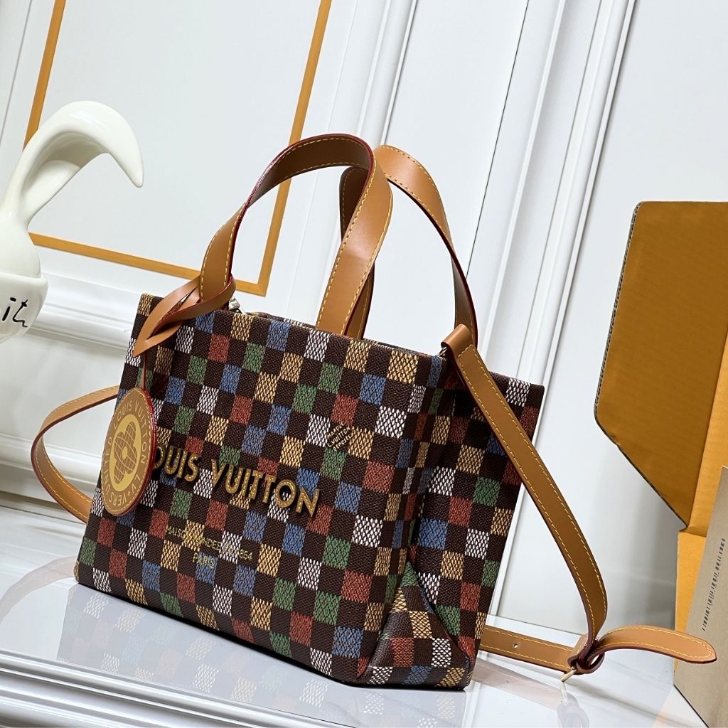 Louis Vuitton Shopper Tote PM Orange 25Cm N00192 - Image 4