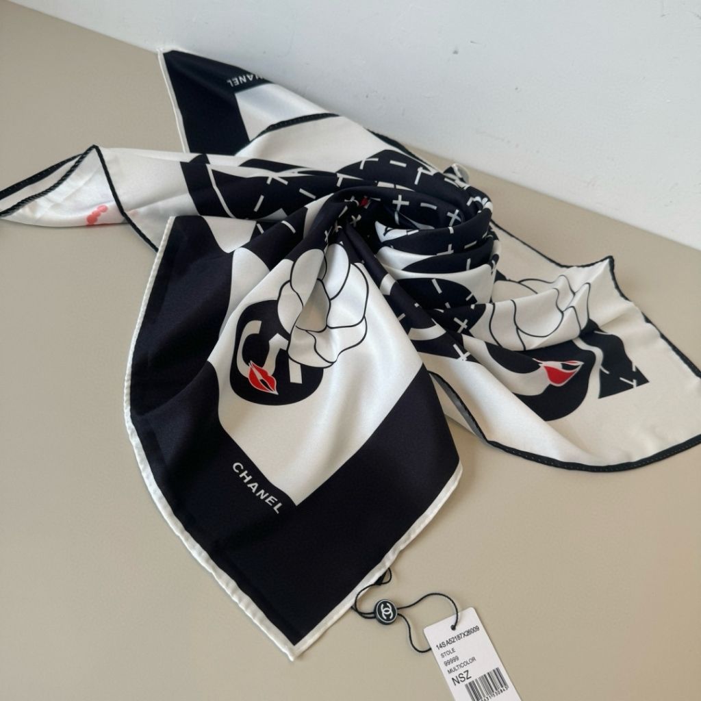 Chanel Coco Mark No.5 Square Scarf 90Cm - Image 5